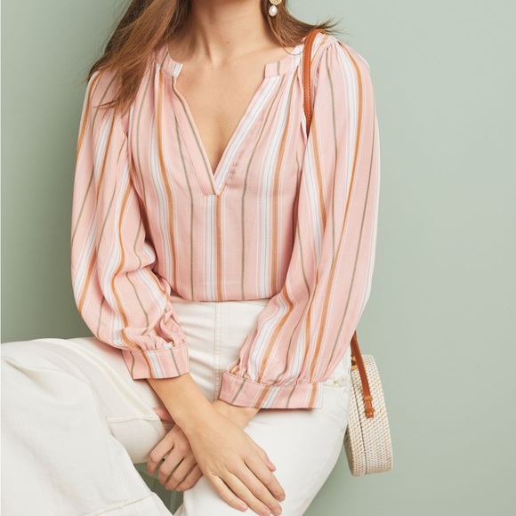 Anthropologie Maeve striped peasant top - Picture 3 of 7